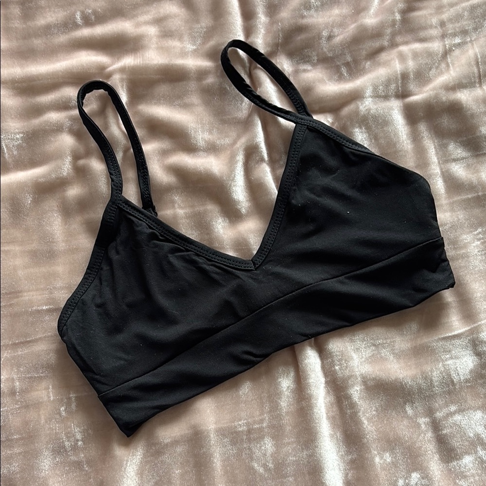 With Jean Black Triangle Bra Intimates